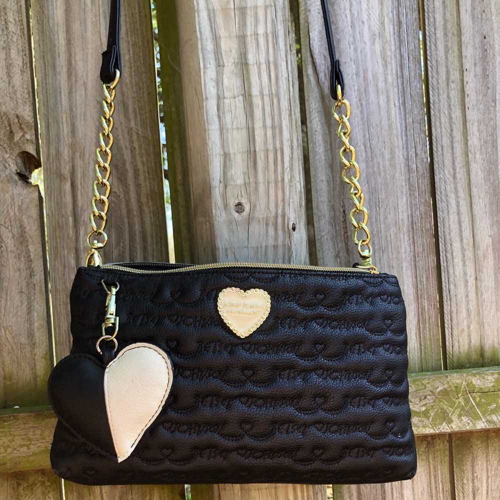 Betsey Johnson Double-Zip Cross-Body Purse